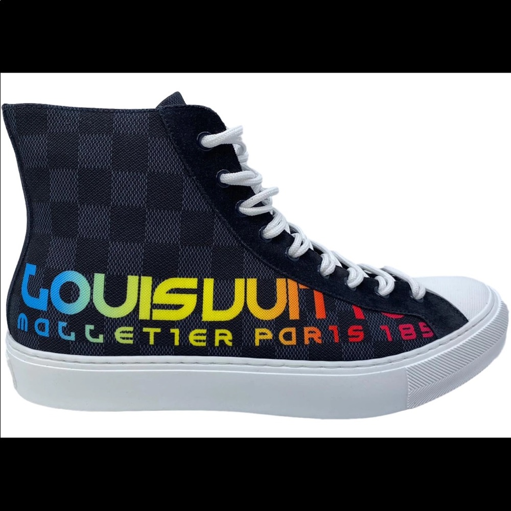 Louis Vuitton damier cobalt high top sneakers